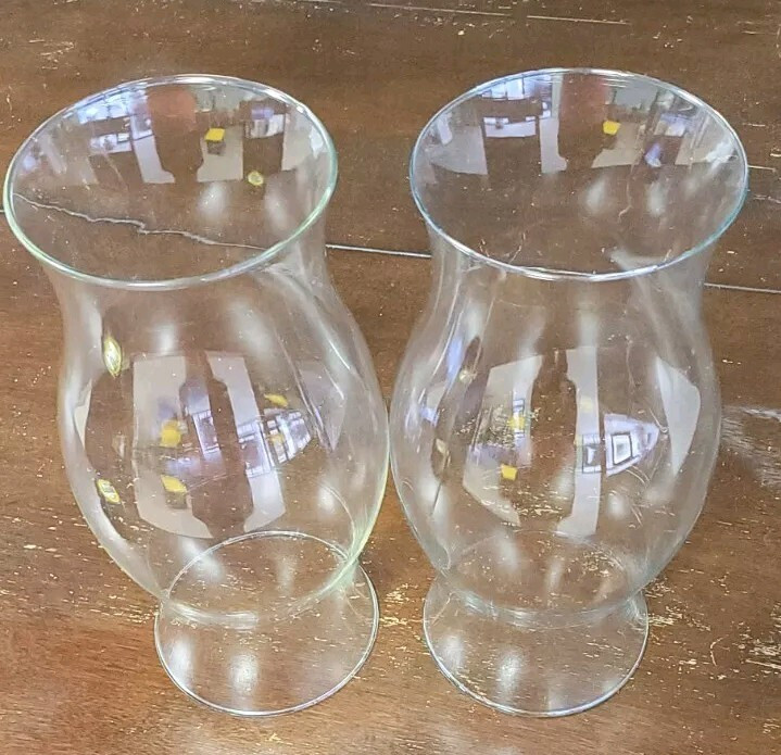 Colonial Williamsburg Style Glass Hurricane Candle Shade Globe 11.5” Lot Of 2  | eBay | eBay US