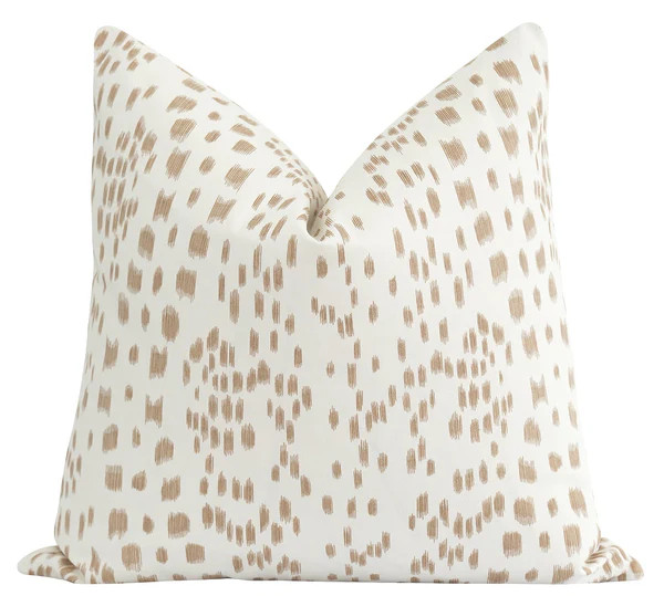 Les Touches Sand Cotton Print Pillow | Land of Pillows