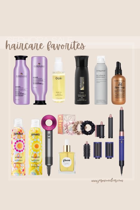 hair care favorites all on sale with the Sephora sale

Dyson hair dryer, slip scrunchies, conditioner and shampoo, heat protectant, dry shampoo and hair oil 

#LTKbeauty #LTKsalealert #LTKxSephora