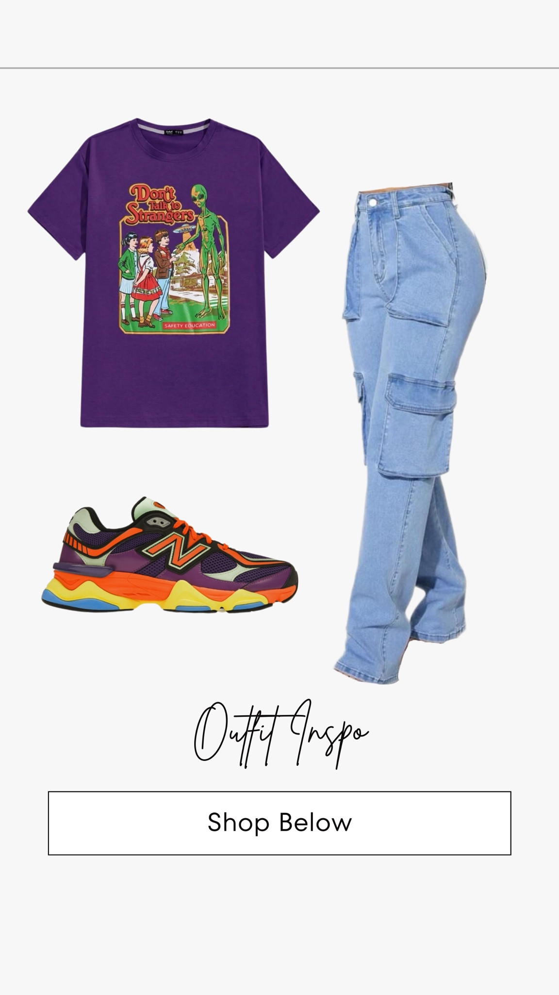 Had to find a graphic tee to match these 9060s Prism Purple sneakers!