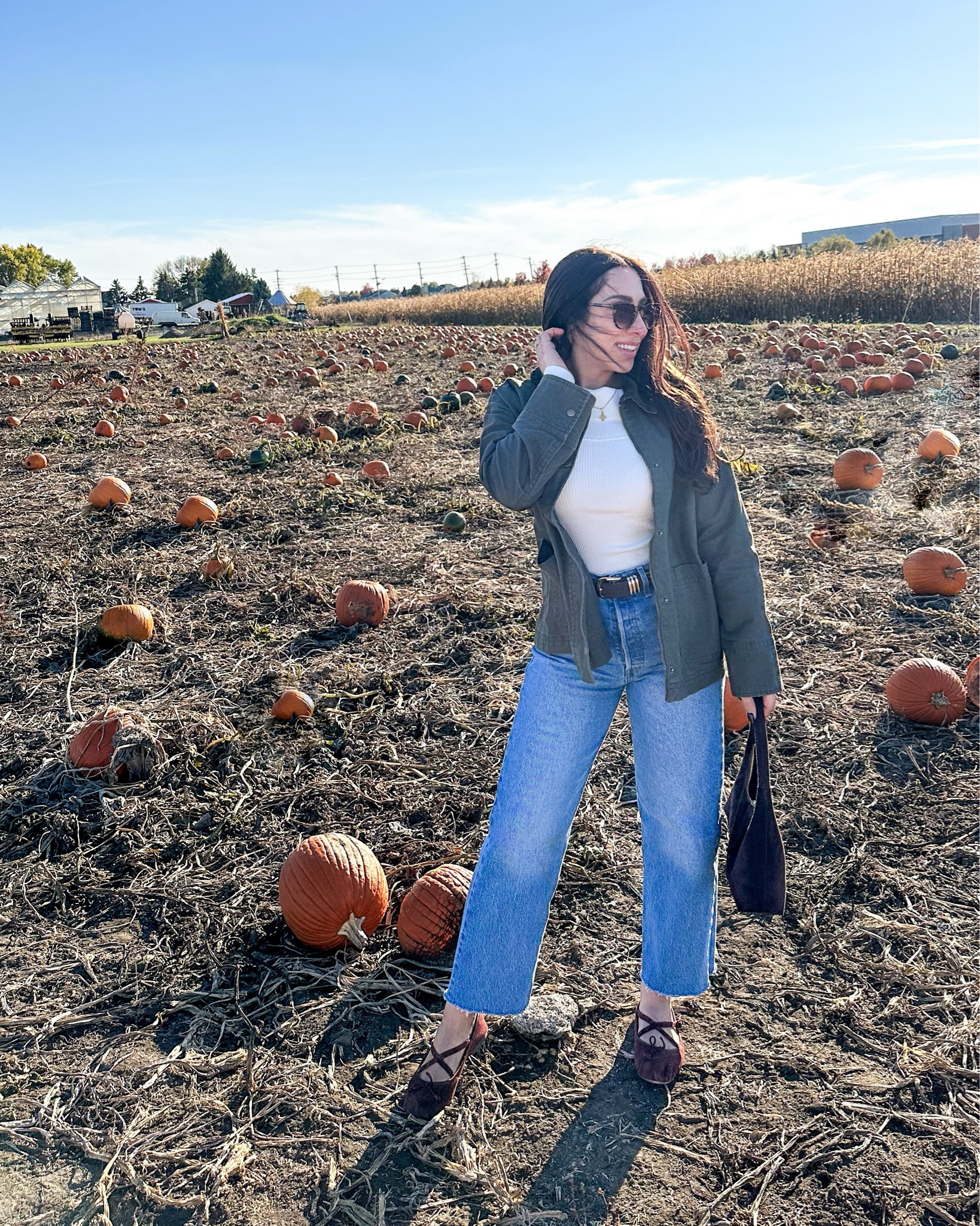 Top: S, Jeans: 27, Jacket: S (true sizes) 

#LTKSaleAlert #LTKStyleTip #LTKItBag