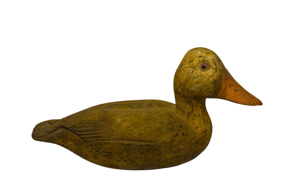 Hand Carved Wooden Duck Decoy Folk Art 1980s Huntington NY - Etsy | Etsy (US)