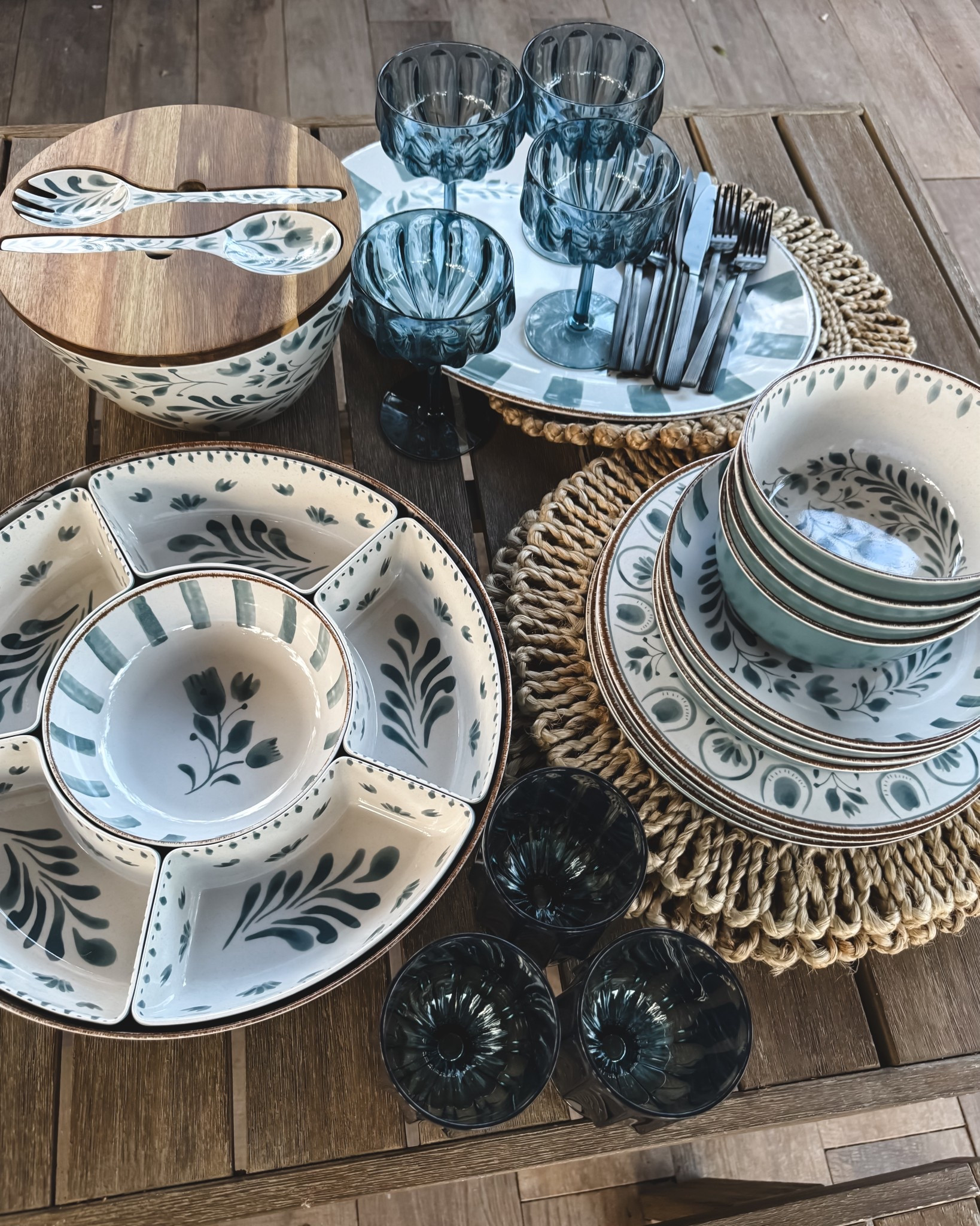 Anthropology vibes melamine dinner sets and serving pieces for your next summer hosting event or Sunday night dinner. Can’t believe these stunning pieces are Walmart ! The chip dip and salad bowl with spoons are so handy and make great hostess gifts as well! Plus a beautiful way to bring in your dish to a next pot luck 
The most gorgeous plastic stemware, wine glasses, goblets and tumblers
Summer tablescape entertaining and dinner parties 


#LTKHome #LTKParties #LTKFamily