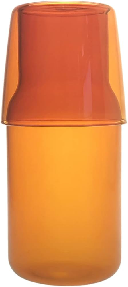 Sizikato 15 Oz Clear Glass Bedside Night Water Carafe with Tumbler Glass. | Amazon (US)