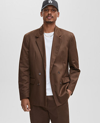 Men's Relaxed Fit Double Breasted Blazer, Macy's Exclusive | Macy's