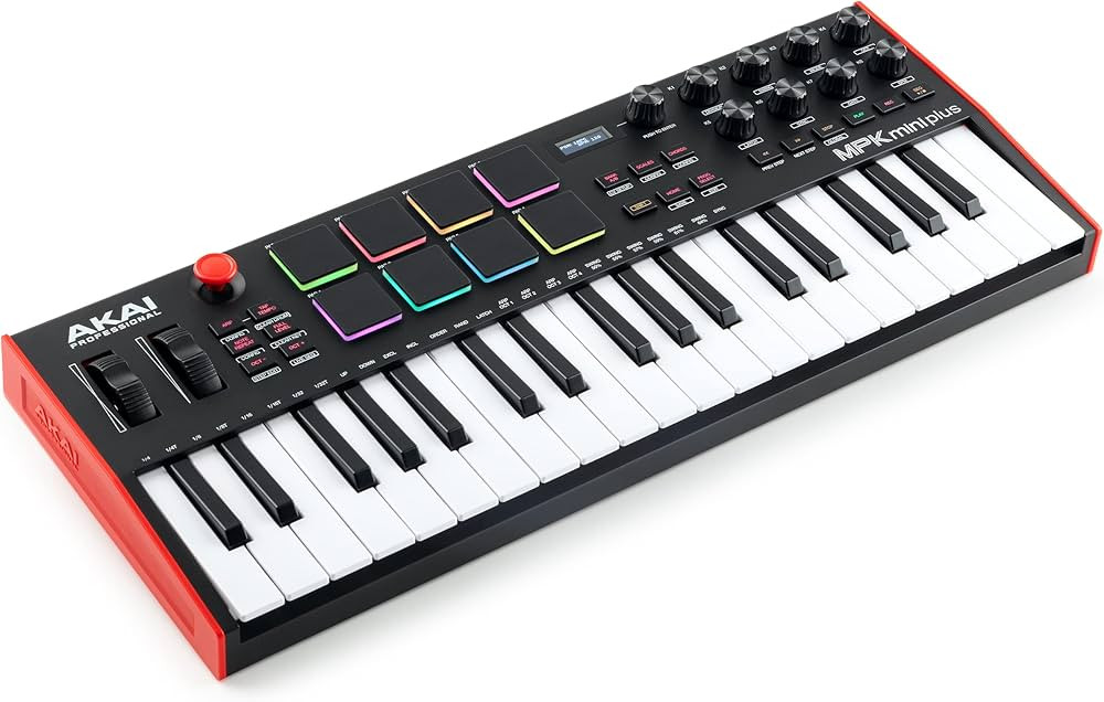 Akai Professional MPK Mini Plus - USB MIDI Keyboard Controller with 37 Mini Keys, 8 MPC Pads, Seq... | Amazon (US)