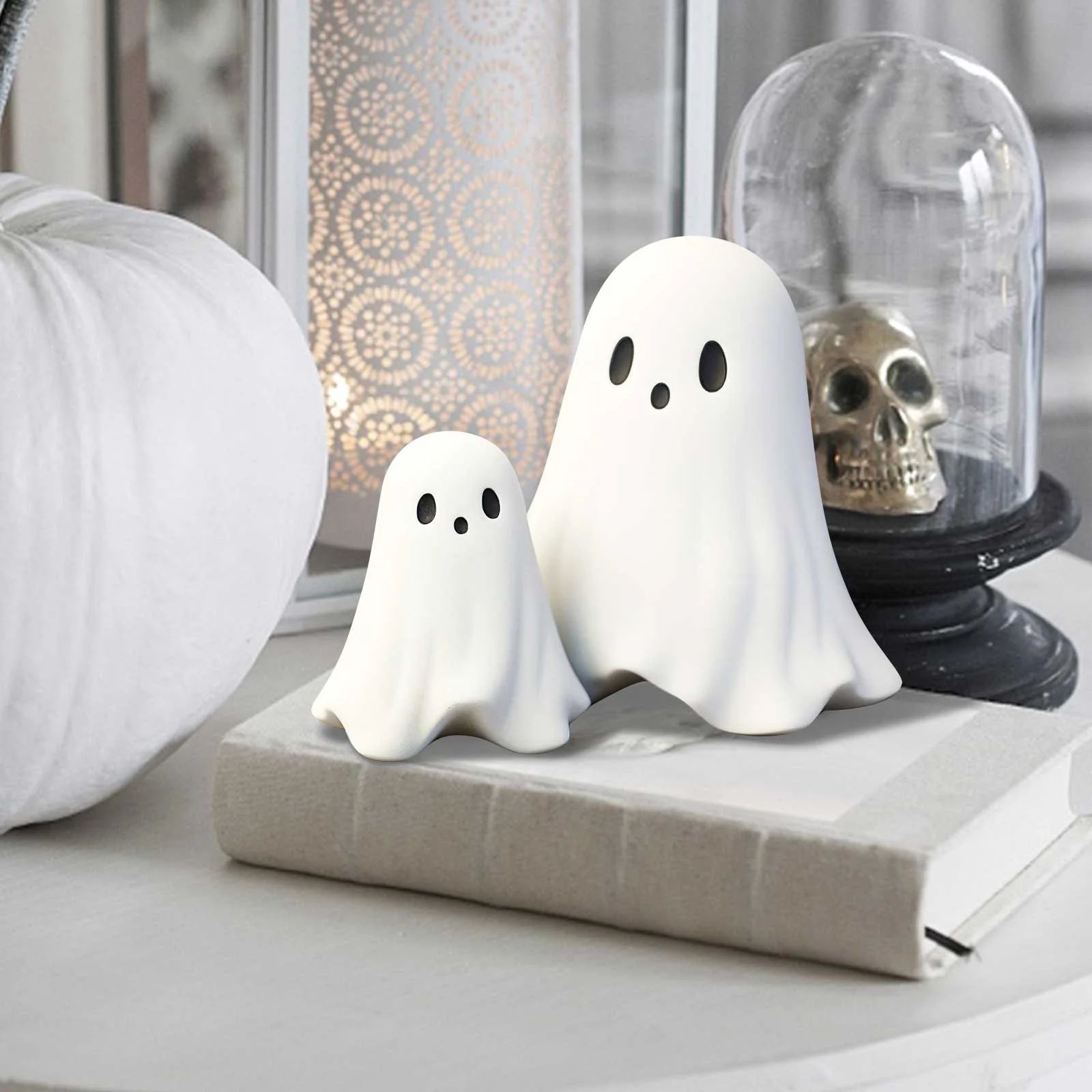 Qxpztk Mini Ghost Figurines Cute Halloween Decor Spooky Ghost Decor Funny Ghost Halloween Table D... | Walmart (US)