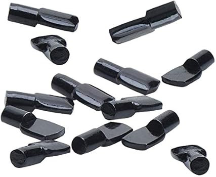 1/4" Spoon Style Cabinet Shelf Support Pegs - Black - 25 Pack | Amazon (US)