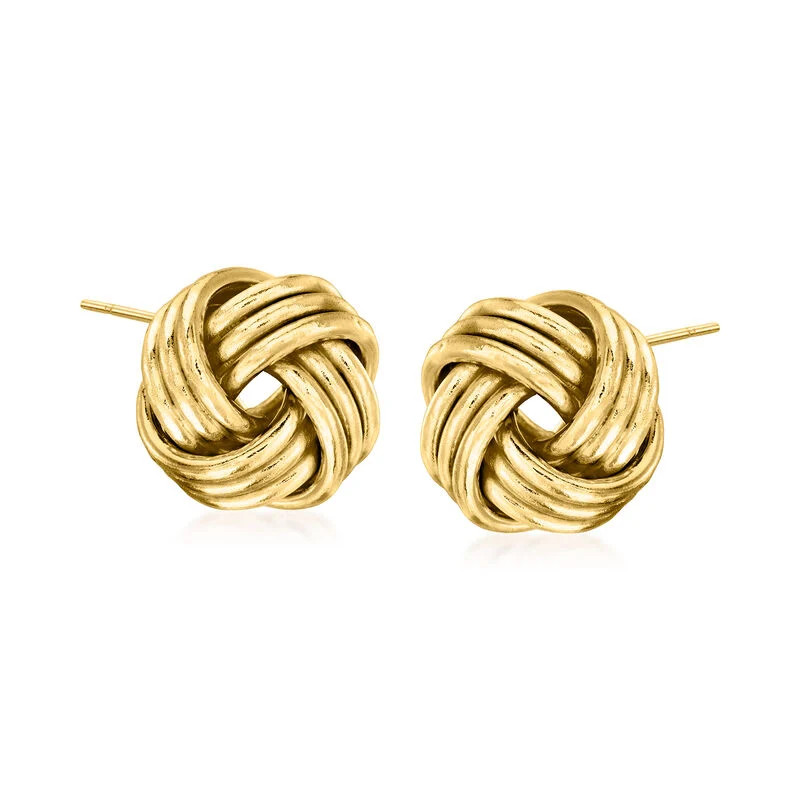 14kt Yellow Gold Love Knot Earrings | Ross-Simons