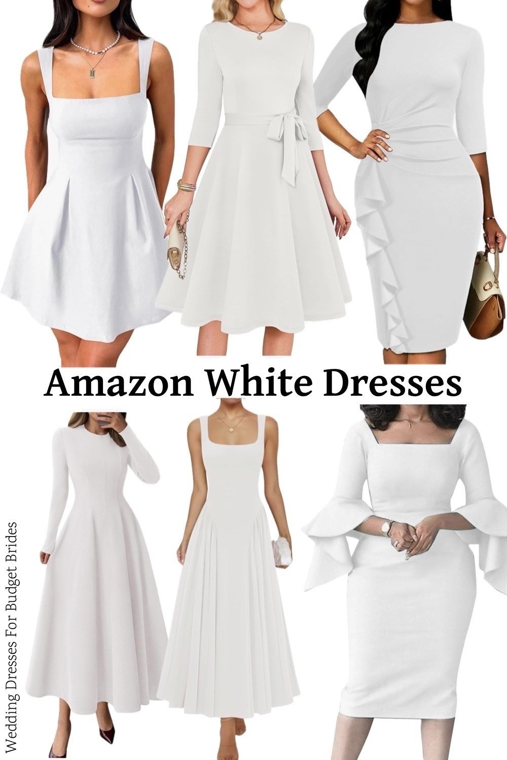 Affordable white dresses on Amazon for the bride to be! 

Reception dress, courthouse elopement dress, short white dress, minimalist wedding dress, or microwedding dress. 

Spring dress, bridal shower dress, church dress, garden party dress, white dresses, summer dresses, graduation dresses.

#LTKWedding #LTKSeasonal