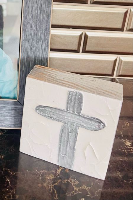 Silver Cross Block - such a nice little accent to your home decor!

#LTKfamily #LTKhome #LTKSeasonal