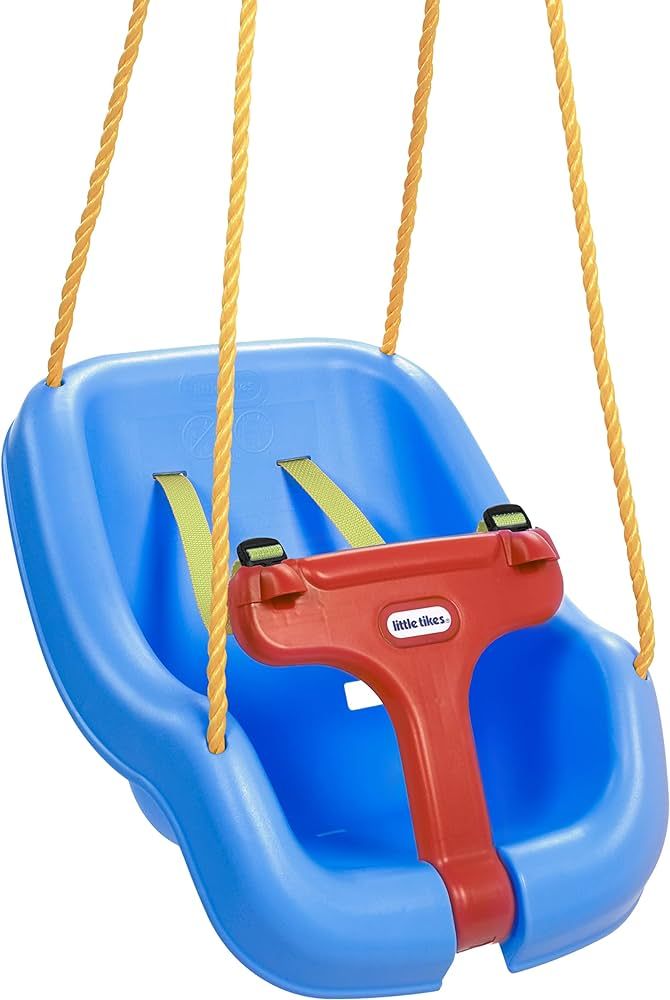 Little Tikes Snug 'n Secure Blue Swing with Adjustable Straps, 2-in-1 for Baby and Toddlers Ages ... | Amazon (US)