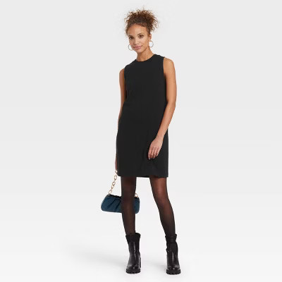 Women's Muscle Tank Dress - A New Day™ Black XS | Target