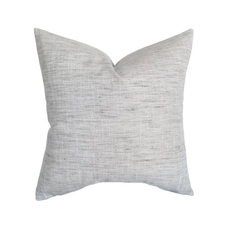 Parker | Woven Coastal Gray Pillow Cover | Linen & James