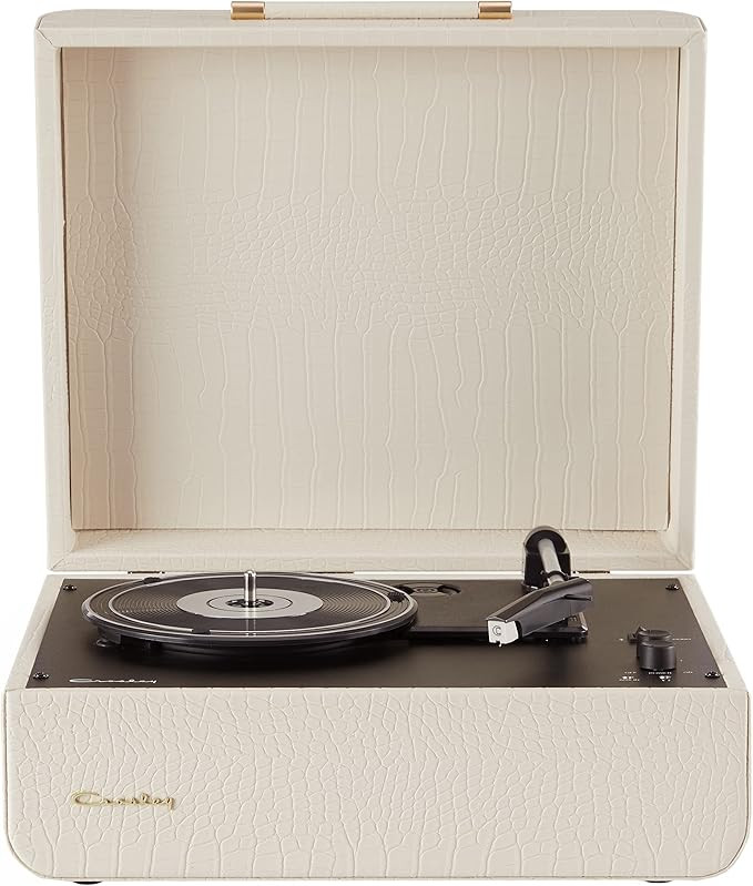 Crosley CR6255A-CC Mercury Vintage 3-Speed Bluetooth in/Out Turntable with Built-in Speakers, Cre... | Amazon (US)
