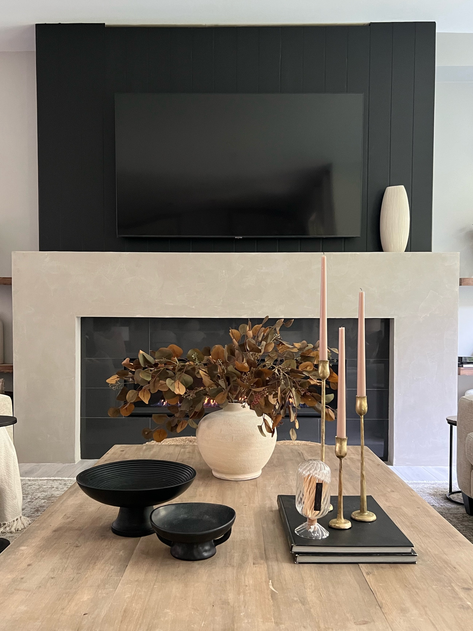 Coffee table styling for Fall! These stems are a favourite, such pretty warm tones. And so affordable! I have 6 in this vase. 
Modern organic home decor
Fall/Autumn inspiration 

#LTKhome #LTKSeasonal #LTKFind