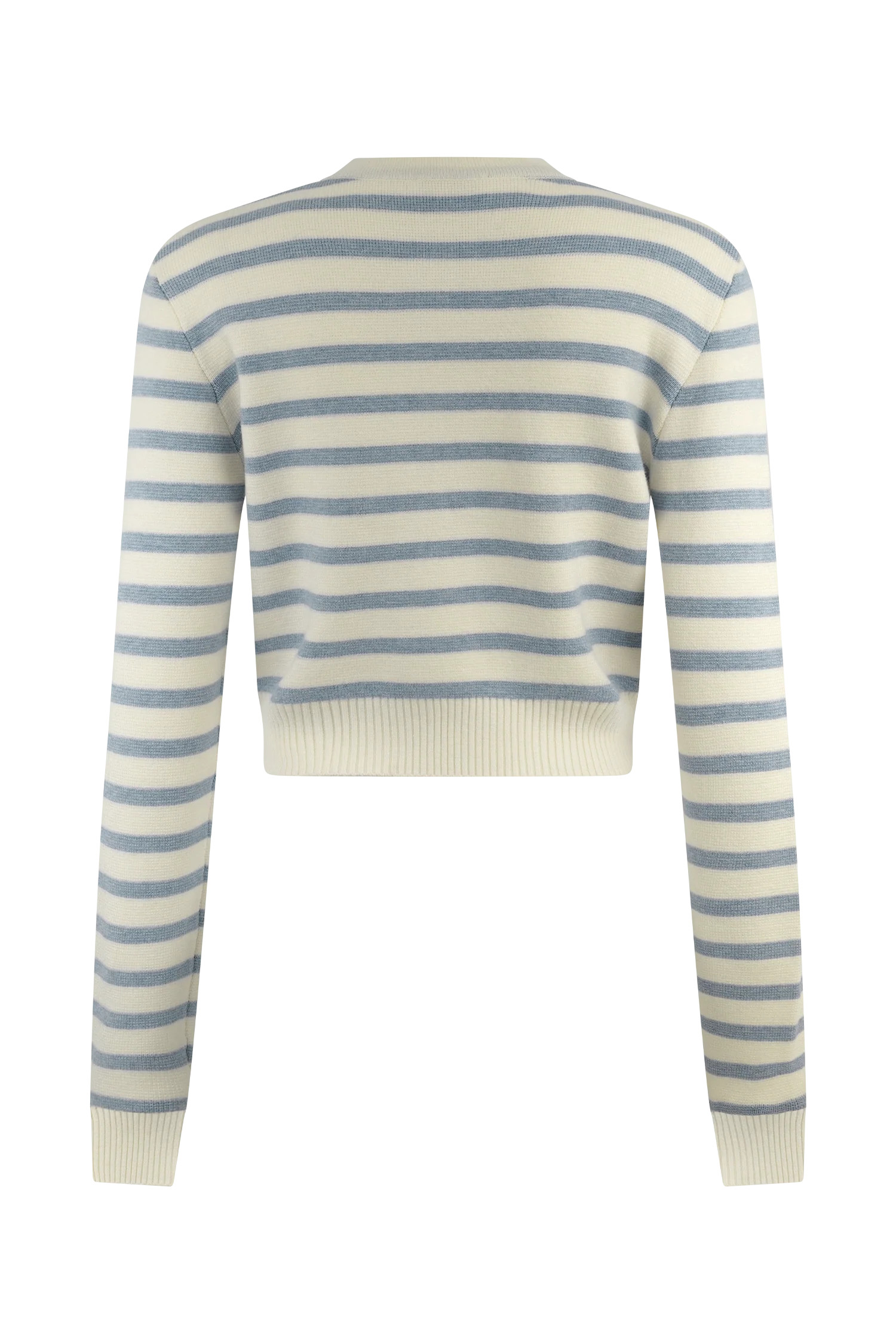 Tanner Striped Knit Cardigan - Light Blue/White | MESHKI US