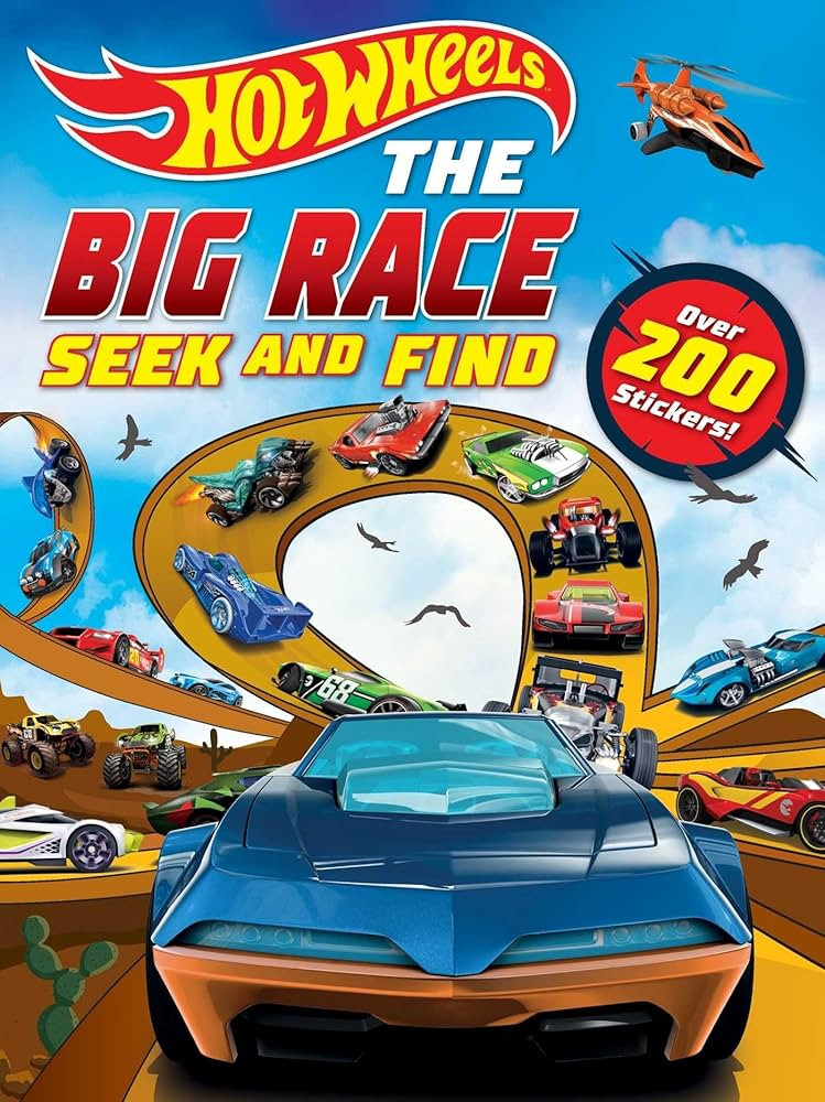 Hot Wheels: The Big Race Seek and Find: 100% Officially Licensed by Mattel, Over 200 Stickers, Pe... | Amazon (US)