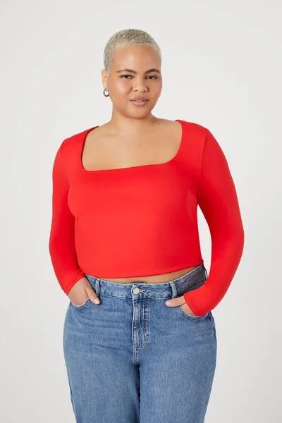 Plus Size Jersey Knit Crop Top | Forever 21 (US)