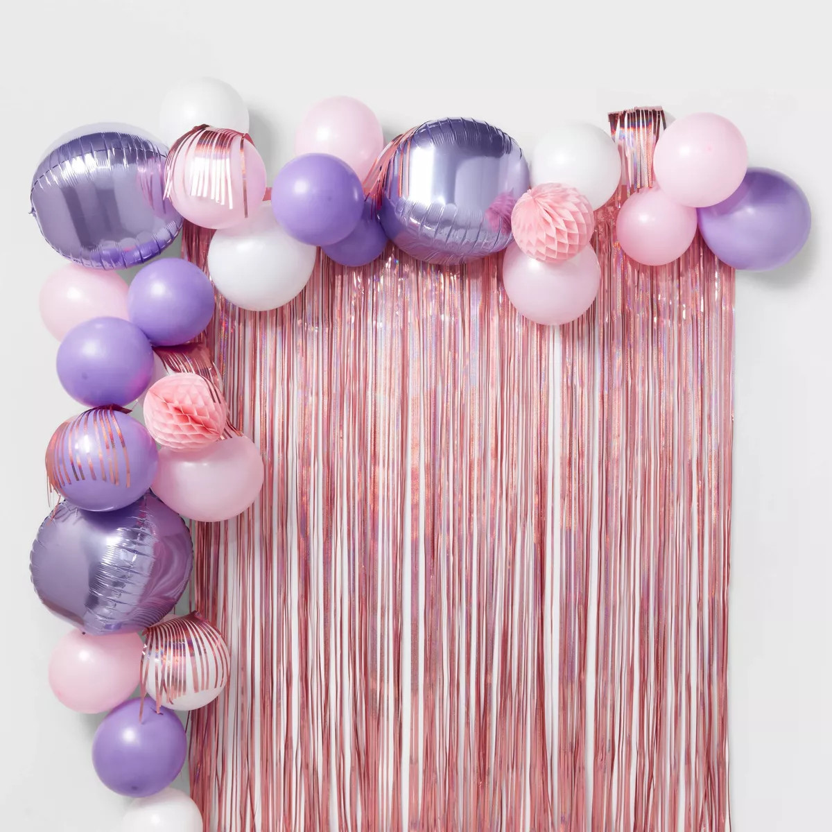 48ct Balloon Arch Garland Décor Kit with Backdrop Pink/Purple - Spritz™ | Target