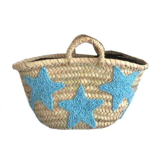 COLORES Collective Mini Star Basket – Light Blue | The Tot