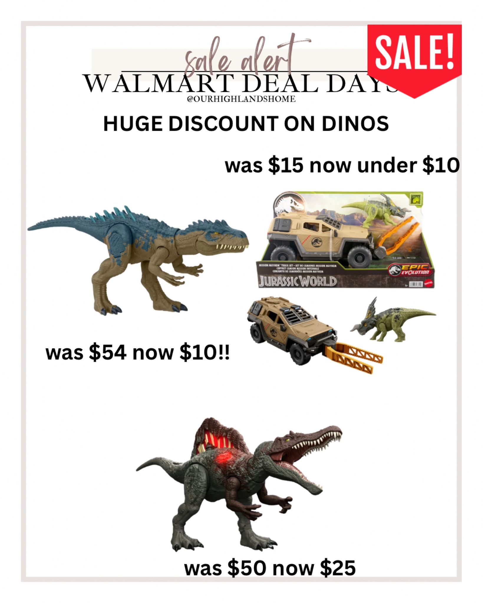 walmart deal days for dino lovers! huge discount on these jurassic toys 

#LTKSaleAlert #LTKGiftGuide #LTKKids