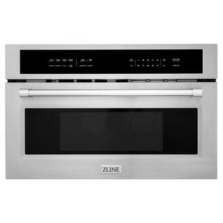 ZLINE Kitchen and Bath 30"" 1.6 cu. ft. Built-in Convection Microwave Oven in Stainless Steel with S | The Home Depot