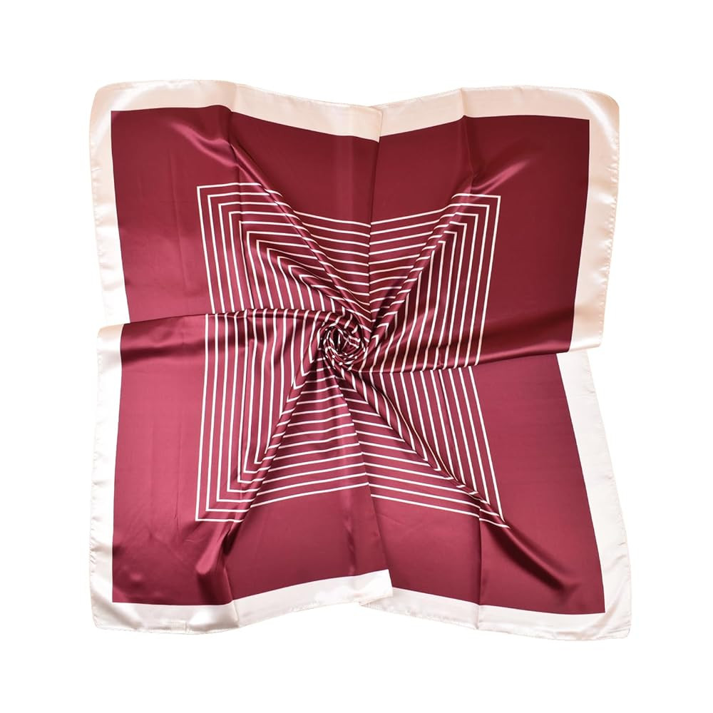 35 x 35 Women's Fashion Pattern Large Square Silk Like Hair Scarf Head Sleeping Wrap Satin Neck B... | Amazon (US)