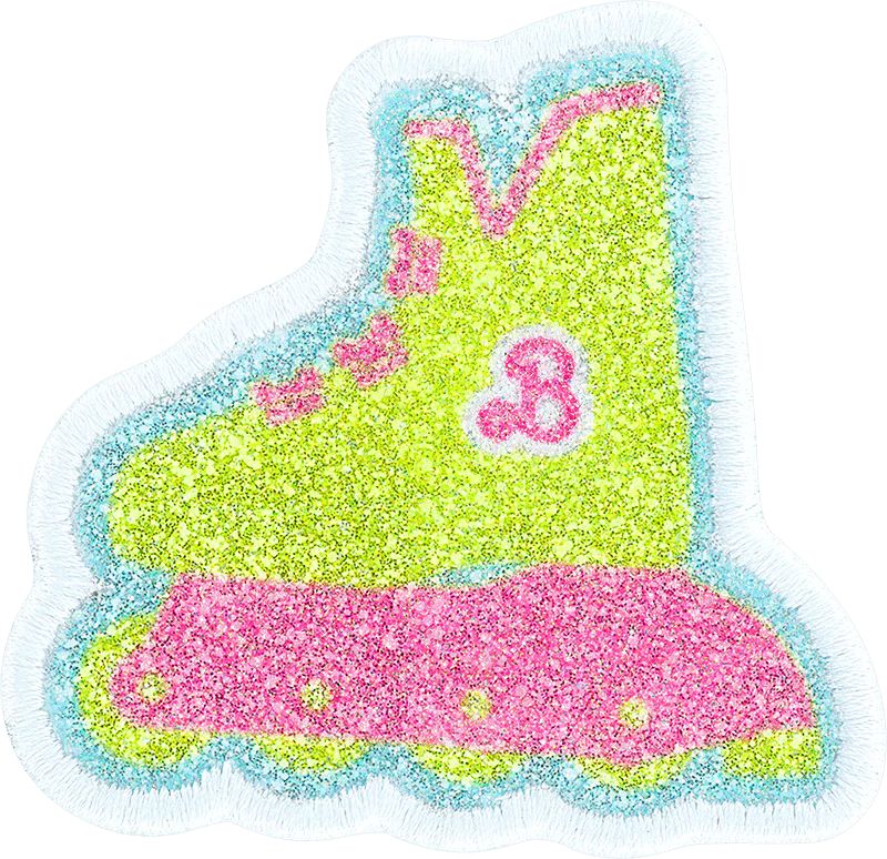 Barbie™ Roller Blade Glitter Patch | Embroidered Patch - Stoney Clover Lane | Stoney Clover Lane