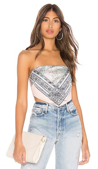 Sophia Bandana Top in Pink | Revolve Clothing (Global)