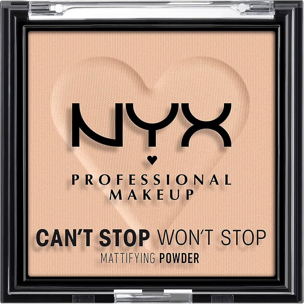 NYX PROFESSIONAL MAKEUP Can't Stop Won't Stop Mattifying Pressed Powder - Light Medium | Amazon (US)