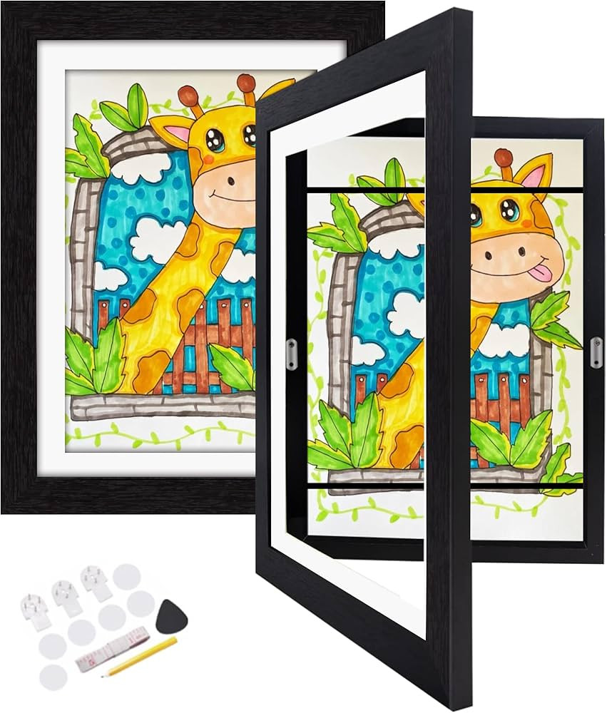 2 Pack Kids Art Frame Front Opening Changeable Kids Artwork Frames Great for Kids Drawings Storag... | Amazon (US)