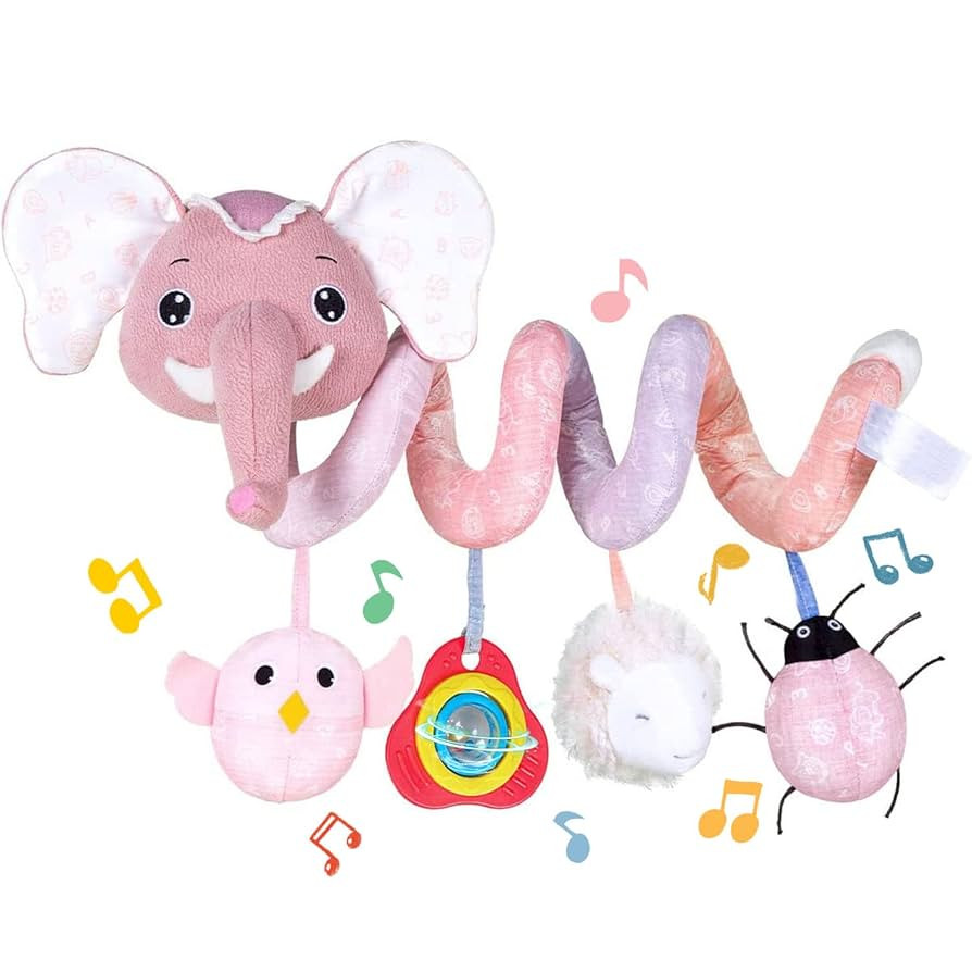 Koty Newborn Car Seat Toys, Stroller Toys for Babyies 0-6 Months,Infant Activity Spiral Plush Toy... | Amazon (US)