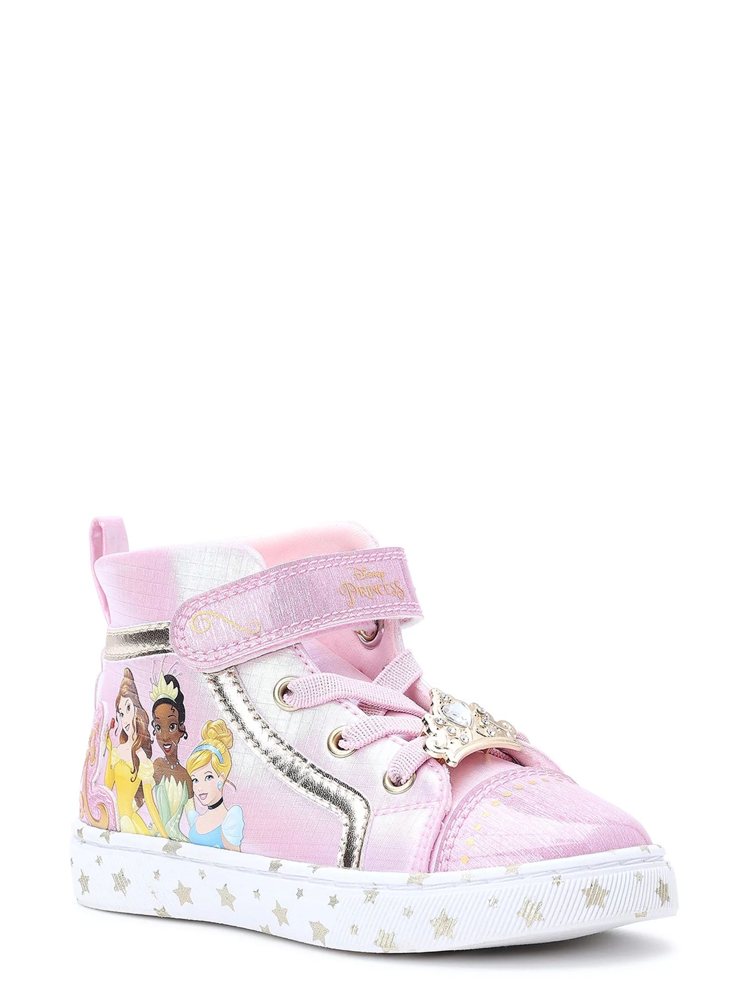 Disney Princess Toddler Girl High Top Sneakers, Sizes 7-12 - Walmart.com | Walmart (US)