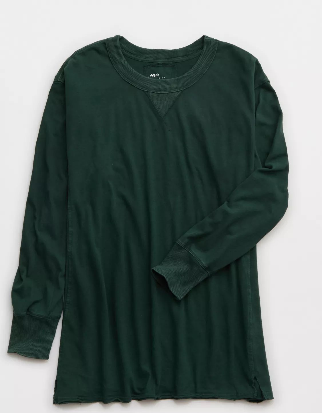 Aerie Cozy Long Sleeve Oversized Boyfriend T-Shirt | Aerie