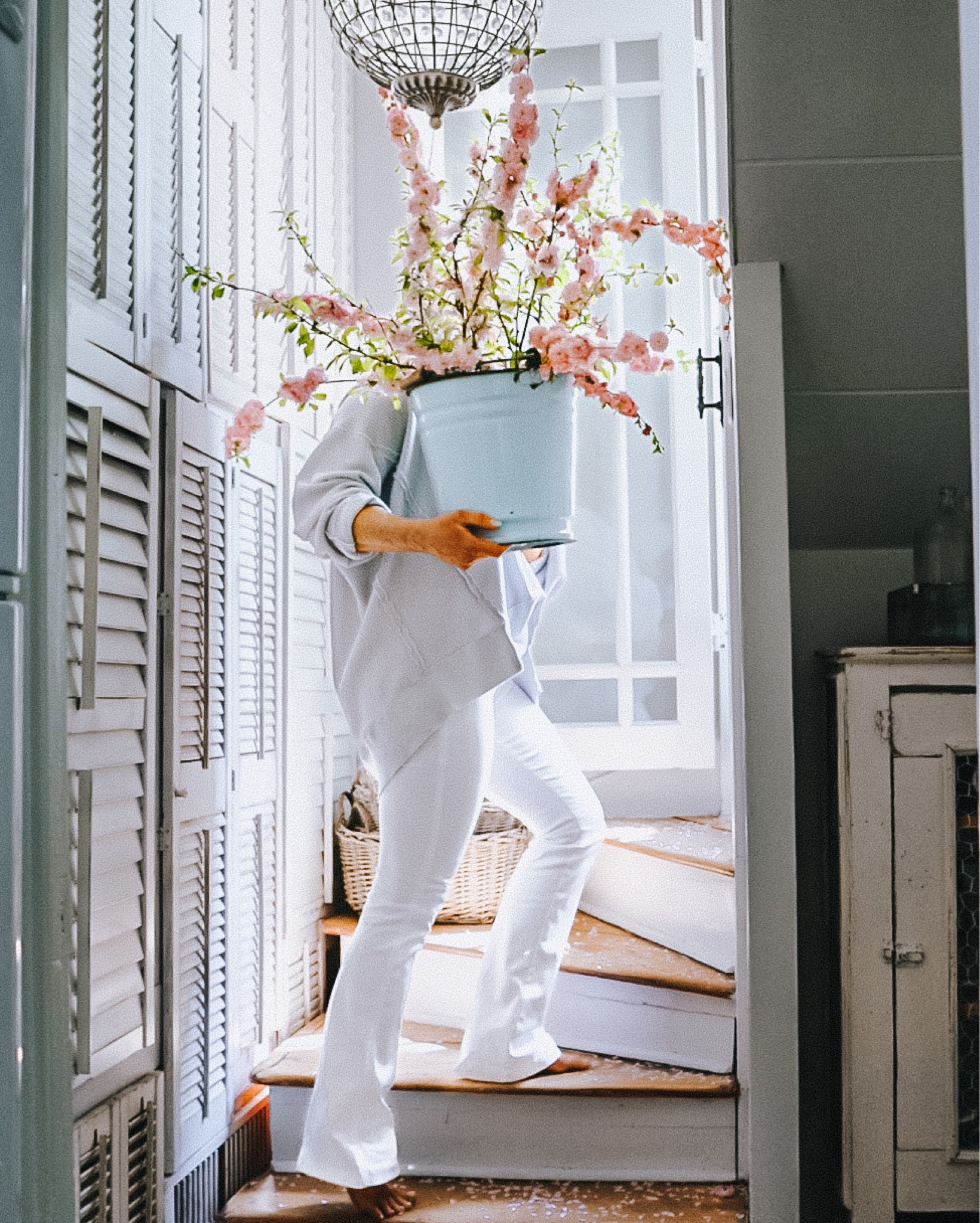 The best White Flare Jeans Ever!! #Spanx 