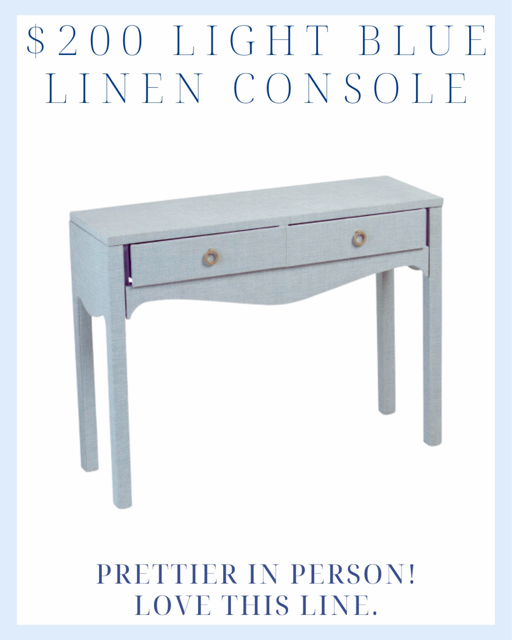 LILLIAN AUGUST
42in Lillian Linen Console Table

#LTKHome
