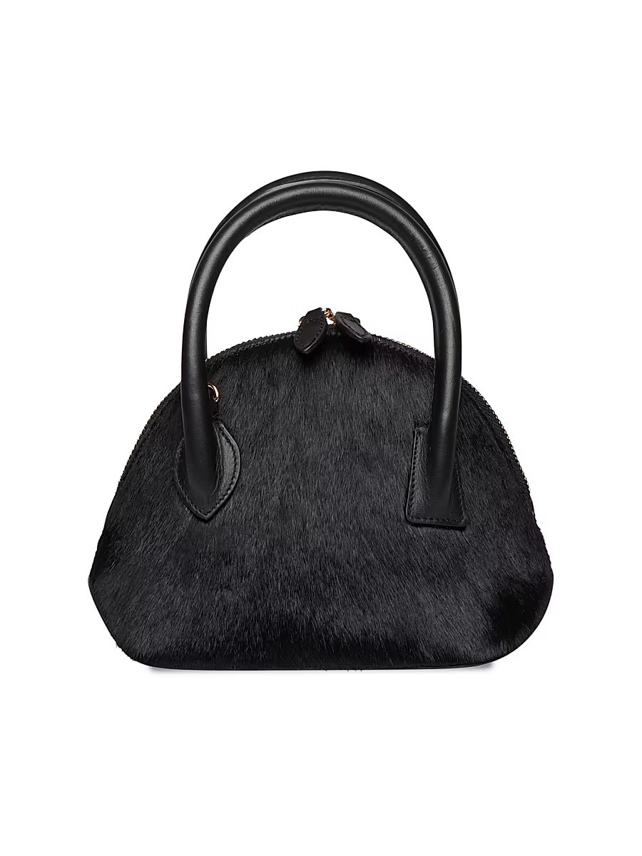 Women's Mini Calf Hair Bowler - Black Calf | Saks Fifth Avenue