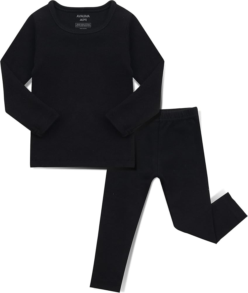 AVAUMA Baby Boys Girls Pajama Set Kids Toddler Snug fit Basic Cotton Sleepwear pjs for Daily | Amazon (US)