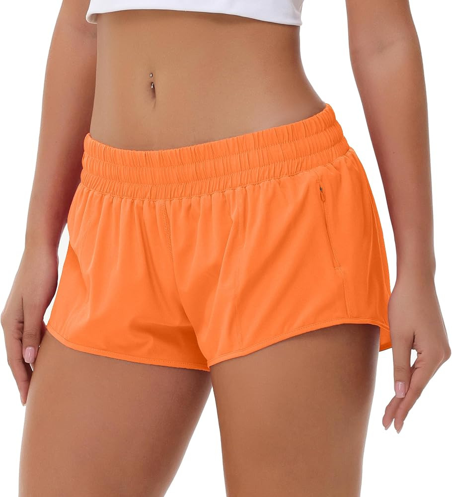 Aurefin Lightweight Athletic Shorts for Women, Quick Dry Running Shorts with Zip Pocket and Liner... | Amazon (US)