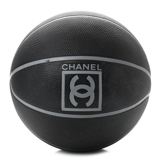 CHANEL Rubber CC Basketball with Mesh Case Black Grey | Fashionphile
