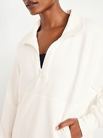 Dynamic Fleece Oversized 1/2-Zip Tunic for Women | Old Navy (US)