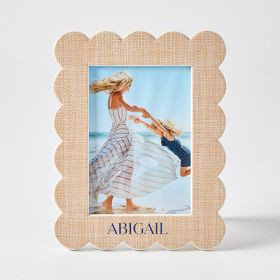 Raffia Scalloped Photo Frame | Mark and Graham