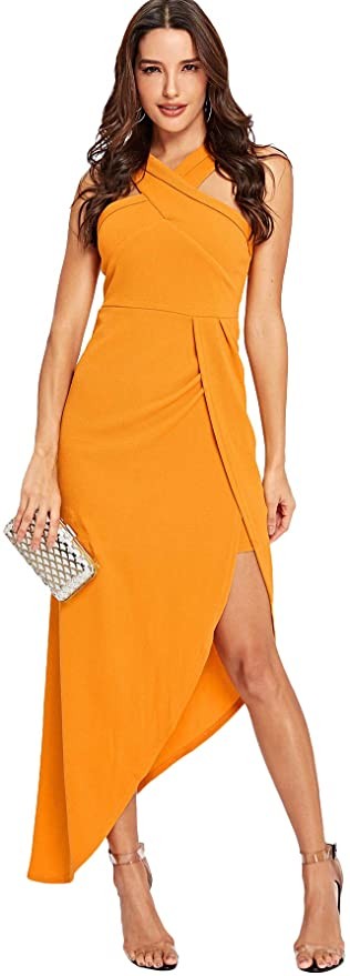 yellow dress beach wedding