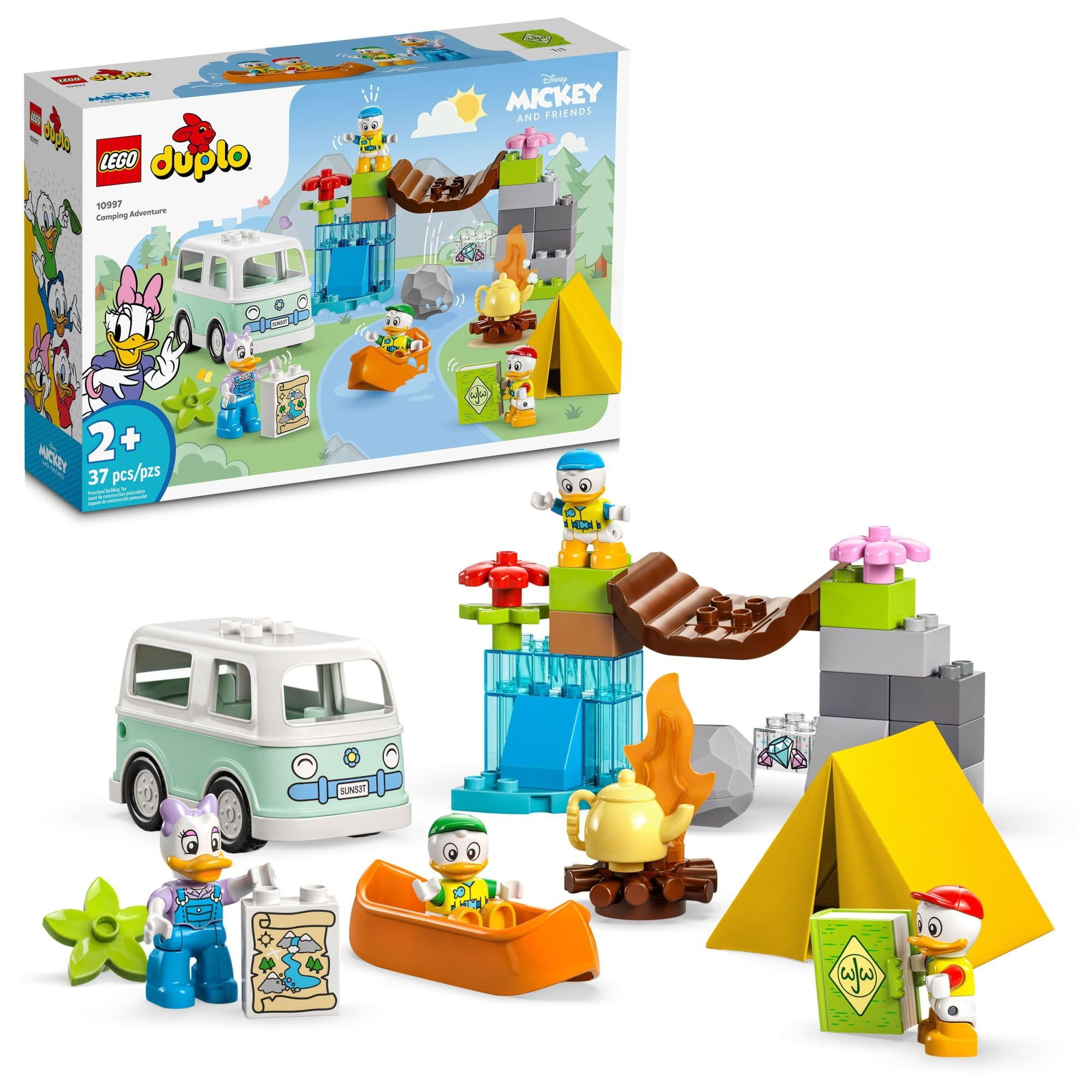 LEGO DUPLO Disney Mickey and Friends Camping Adventure 10997 Toddler Building Toy Set, Features 4... | Amazon (US)