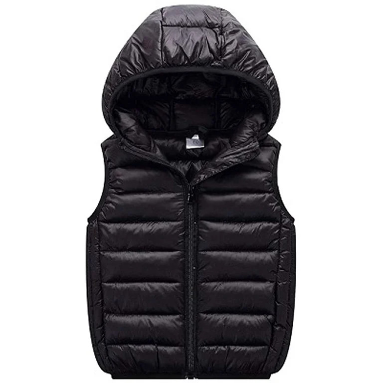 YUSHOW Kids Puffer Vest for Boys Girls Winter Hooded Lightweight Down Vest Size 7-8 | Walmart (US)