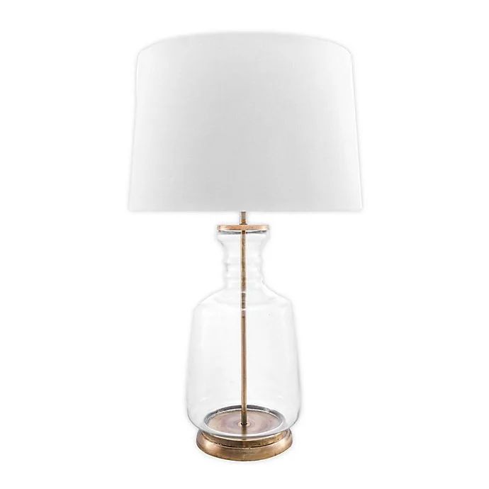 nuLOOM Emma Clear Glass Table Lamp with Cotton Shade in Ivory - Walmart.com | Walmart (US)