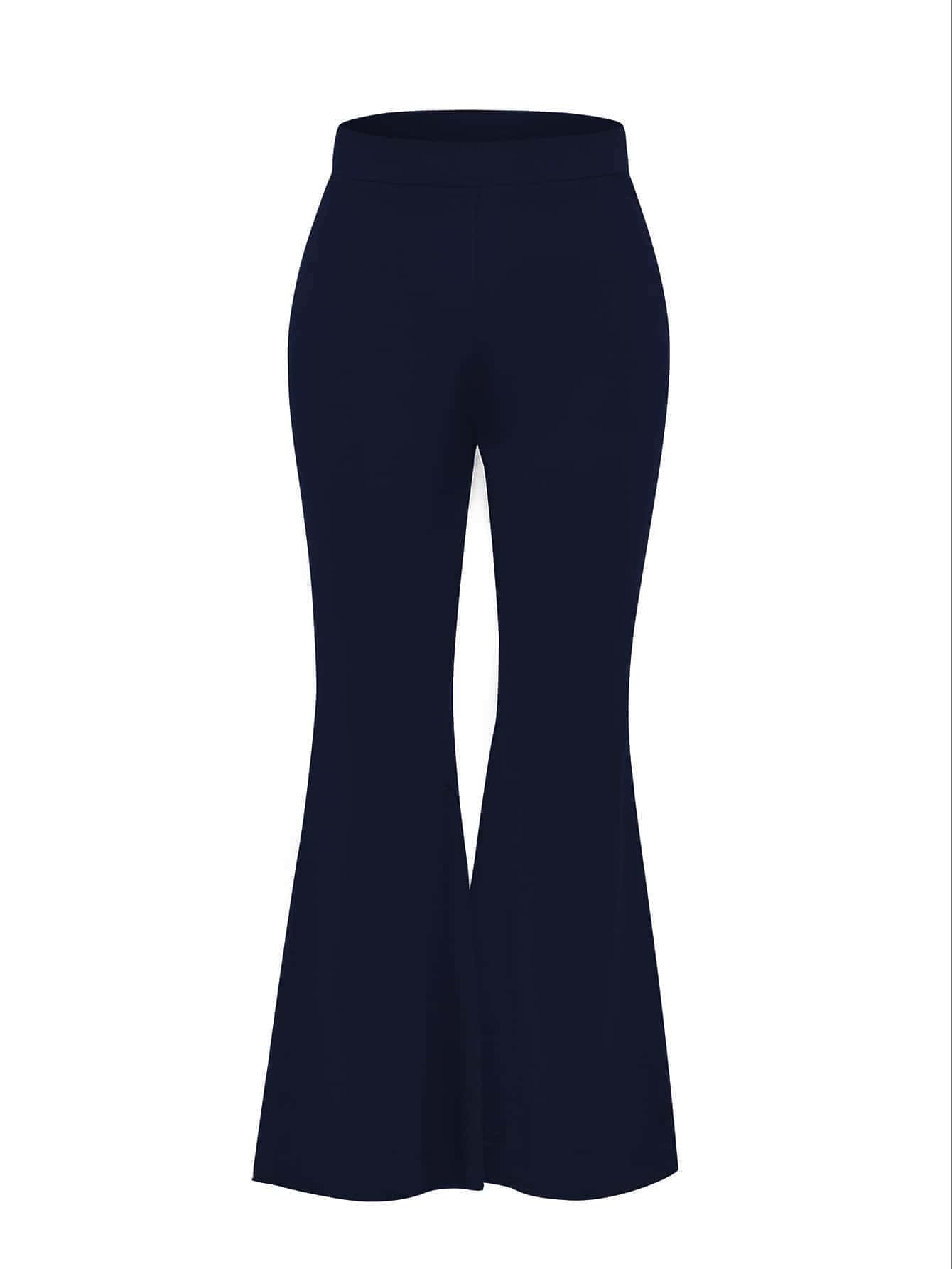 SHEIN Unity Plus Solid Flare Leg Trousers | SHEIN