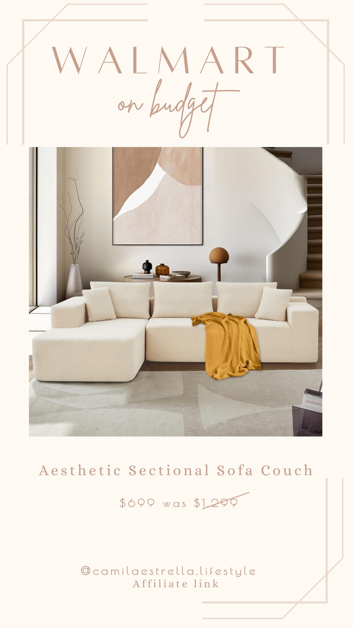 Aesthetic Sectional Sofa Couch

#LTKHome #LTKFallSale #LTKSaleAlert