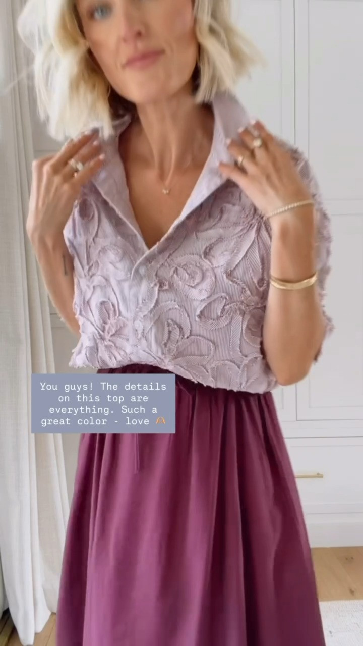 Burgundy was trending last fall and winter, and I'm excited that it's back again for this year's fall! This midi skirt is so pretty with the lace hem! Wearing XS! 

Loverly Grey, Anthropologie, fall outfit, burgundy skirt, button down, fall workwear

#LTKSeasonal